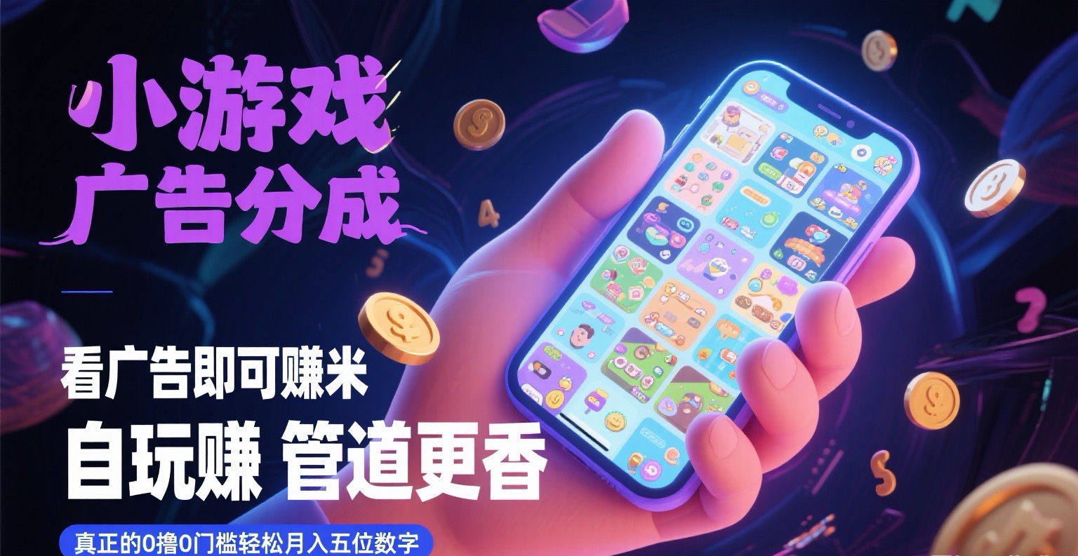 看广告即可赚米 自玩赚 管道更香 真正的零撸零门槛